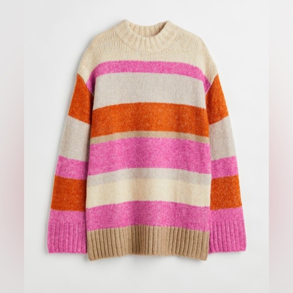 H&M Striped Oversized Sweater BNWT